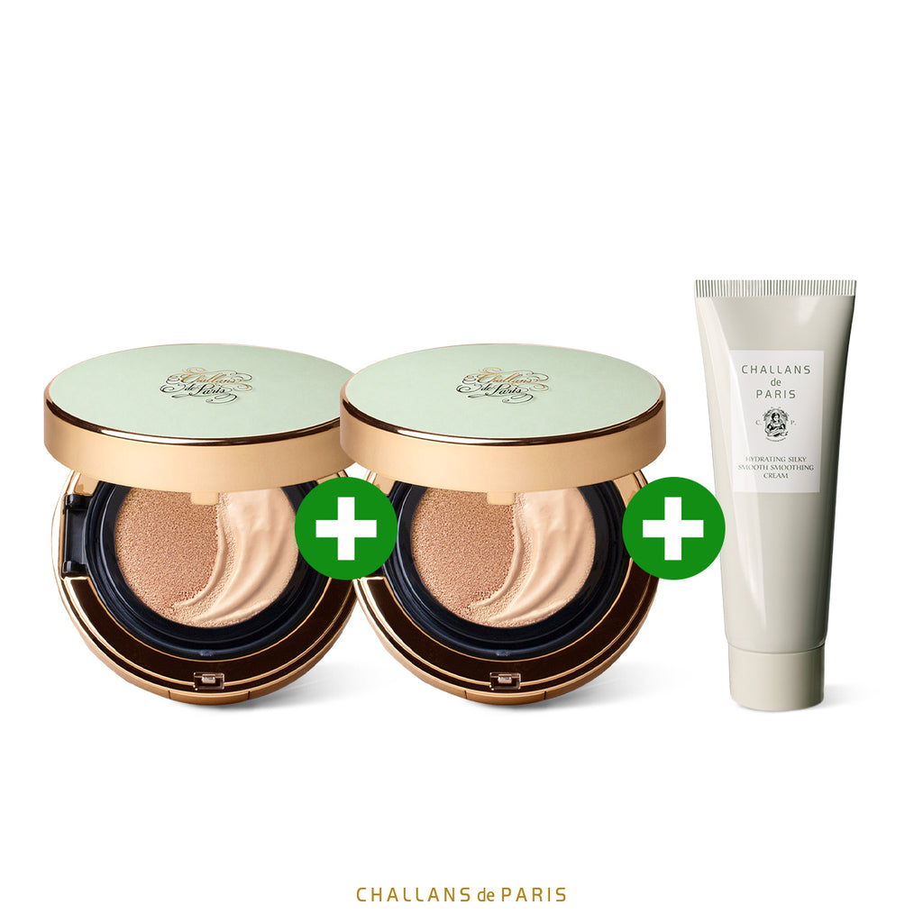 Flawless Makeup Set | 2x Cushion + Hydrating Cream – Challans de Paris - Challans de Paris